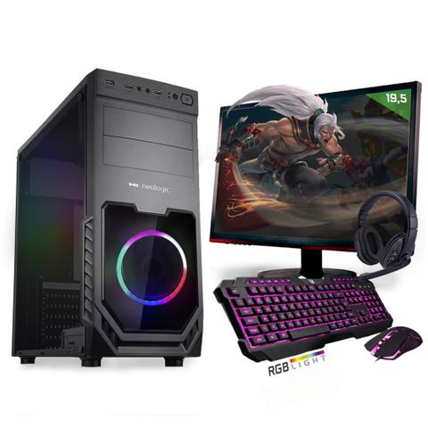 Desktop Neologic Start Nli81434 Amd Ryzen 5 2400 3.60ghz 8gb 1tb Amd Radeon Vega 11 Windows 10 Pro 19,5" Com Monitor