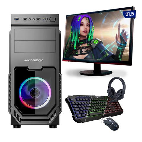 Desktop Neologic Gamer Nli81627 Amd Ryzen 3 3200g 3.60ghz 8gb 240gb Amd Radeon Vega 8 Windows 10 Pro 21,5" Com Monitor