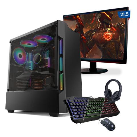 Desktop Neologic Gamer Nli81629 Amd Ryzen 5 3400g 3.70ghz 8gb 240gb Amd Radeon Vega 11 Windows 10 Pro 21,5" Com Monitor