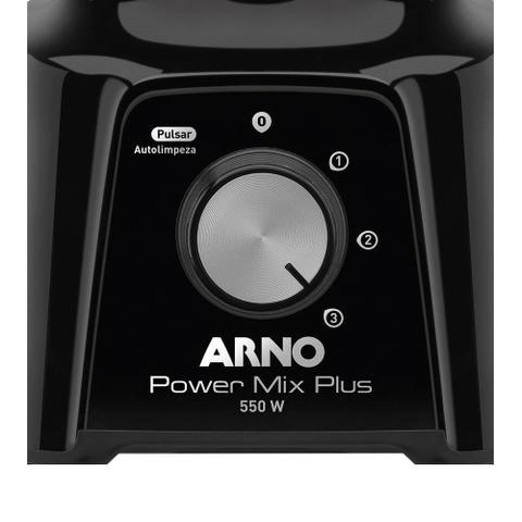 Imagem de Liquidificador Arno Power Mix Plus LQ20 Copo de Acrílico 3 Velocidades + Pulsar 550W Preto