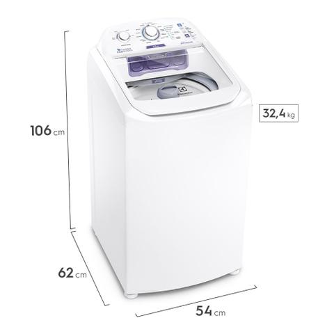 Imagem de Máquina de Lavar 8,5kg Electrolux Branca Turbo Economia, Jet&Clean e Filtro Fiapos (LAC09)