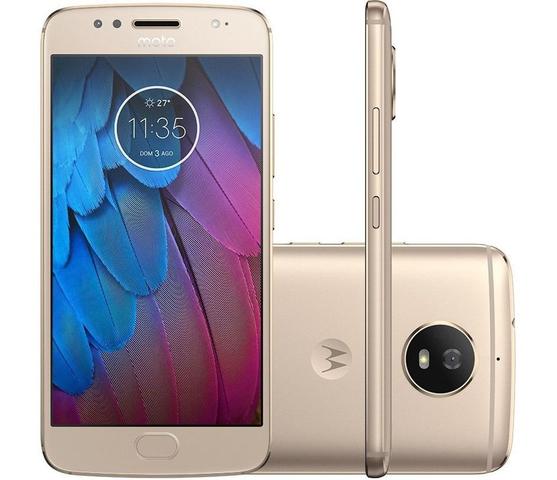 Celular Smartphone Motorola Moto G5s Xt1797 32gb Dourado - Dual Chip