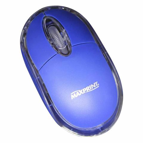 Mouse Usb Óptico Led 1000 Dpis Azul 601202-0 Maxprint