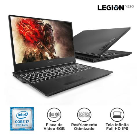 Notebookgamer - Lenovo 81m70000br I7-8750h 2.20ghz 16gb 128gb Híbrido Geforce Gtx 1060 Windows 10 Professional Legion Y530 15,6" Polegadas