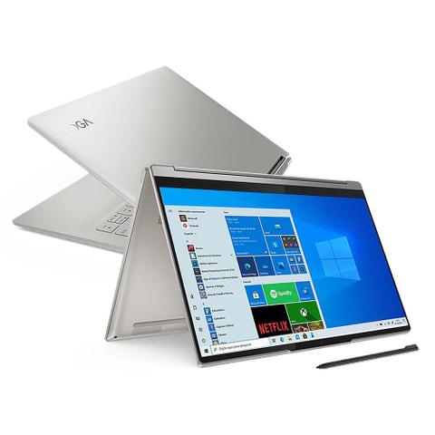 Notebook - Lenovo 82bg0069br I7-1185g7e 4.0ghz 8gb 512gb Ssd Intel Iris Xe Graphics Windows 10 Home Yoga 9i 14" Polegadas