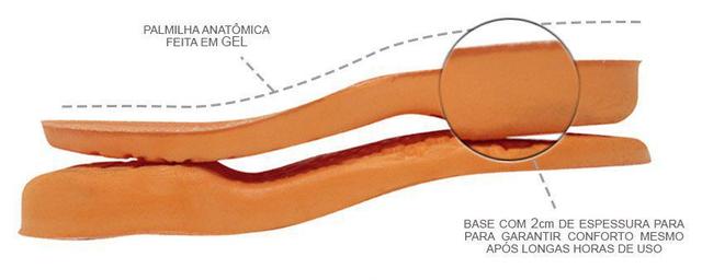 Imagem de Palmilha Anatomica Conforto Gel - Com 2.5cm De Espessura No Calcanhar E 1cm Na Ponta