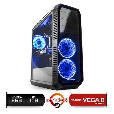 Desktop Neologic Gamer Nli81141 Amd Ryzen 3 2200g 3.50ghz 8gb 1tb Amd Radeon Vega 8 Windows 10 Pro Sem Monitor