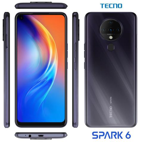 Celular Smartphone Tecno Spark 6 64gb Preto - Dual Chip