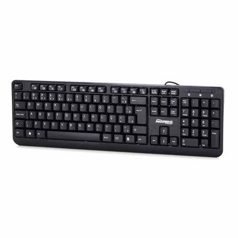 Kit Teclado e Mouse Usb Óptico Led 1000 Dpis 10 Peças 608145 Maxprint