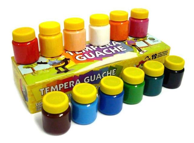Tinta Guache 12 Cores 15ml Acrilex - Tinta Guache - Magazine Luiza
