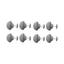 cor Cinza-8PCS
