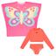 cor Coral 18, Borboleta rosa f149