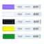 cor KIT(1 ROXO + 1PRETO + 1 BRANCO+ 1 AMARELO + 1 VERDE)