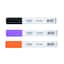 cor KIT( 1 ROXO + 1PRETO + 1 LARANJA)