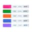 cor KIT(1 ROSA+ 1 VERDE + 1 LARANJA + 1 AZUL + 1 ROXO)