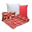 cor MANTA XADREZ VERMELHO + CAPAS SUETER 30 x 50  - 23 BRANCA - VERMELHO LISO
