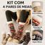 cor Kit 4 pares de meias sortidas