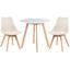 cor Mesa branco com cadeiras creme