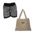 cor Shorts preto, Bolsa nude