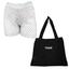 cor Shorts branco, Bolsa preta