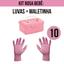 cor 10 luvas rosa + maletinha