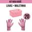 cor 20 luvas rosa + maletinha