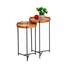 cor Conjunto Mesa Lateral Apoio Redonda Pequena Canto Rustico Ambiente Recepção Casa Mesinha