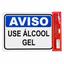 cor Use álcool gel