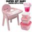 cor KIT Cadeira+3 Potes+Copo Rosa