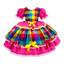 cor Junina pink xadrez
