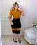 cor Blusa caramelo, Saia preta