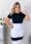 cor Blusa preta, Saia branca