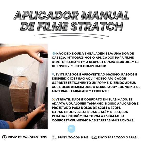 Imagem de 01 Aplicador De Plastico Filme Manual De 42Cm Ate 52Cm