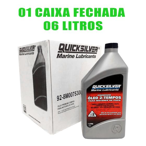 Imagem de 01 Caixa Fechada Óleo TCW3 Quicksilver 2T Motor Popa 6 Lts