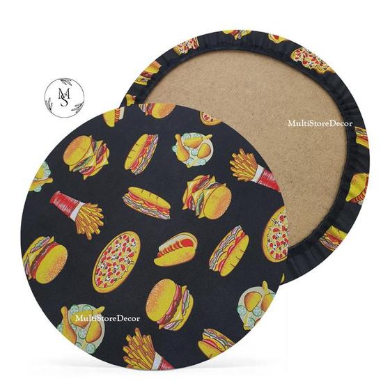 Imagem de 01 Capa de Sousplat Lanches - 35 cm - Várias Cores e Estampas - Supla Jogo Americano