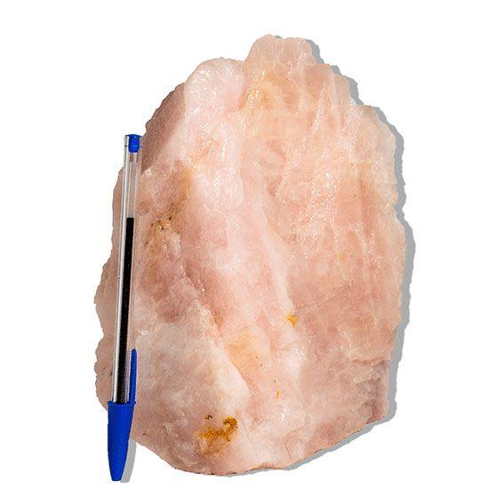 Imagem de 01 Cristal Rosa Pedra Pé Serrado natural 3,4Kg 19cm Tipo B