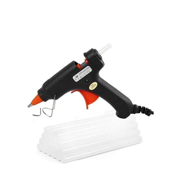Imagem de 01 Mini Pistola De Cola Quente com Aplicador Bico Fino flex