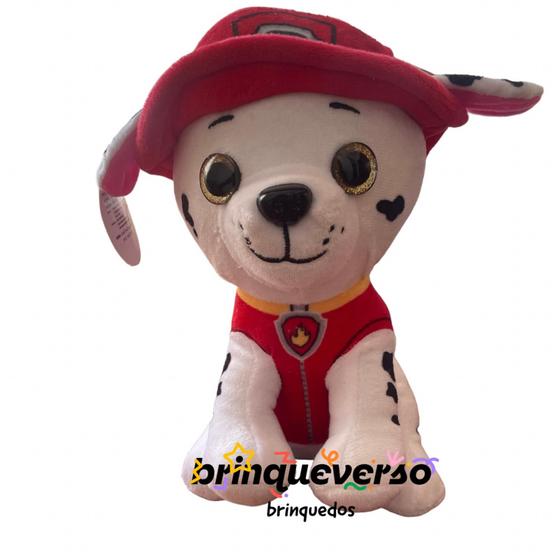 Imagem de 01 Unidade Boneco de Pelúcia Patrulha Canina olhinho de vidro. Brinquedos para crianças.