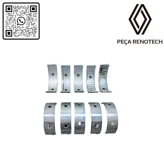 Imagem de 0113f2 - bronzina de mancal std (10 unidades) - motor 1.4 8v - peugeot 206/peugeot 207/citroen c4 - bloco aluminio