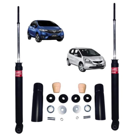 Imagem de 02 Amortecedor Kayaba Honda Fit 2003 A 2008 + Kit Batente Traseiro