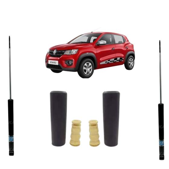 Imagem de 02 Amortecedor Nakata Traseiro+Kit Coifa Renault Kwid 20 21