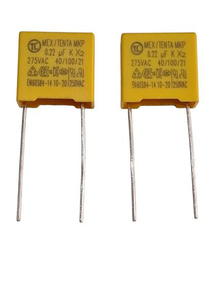 Imagem de 02 Capacitor Polipropileno 0,22uf 220nf 275vac - MKP X2