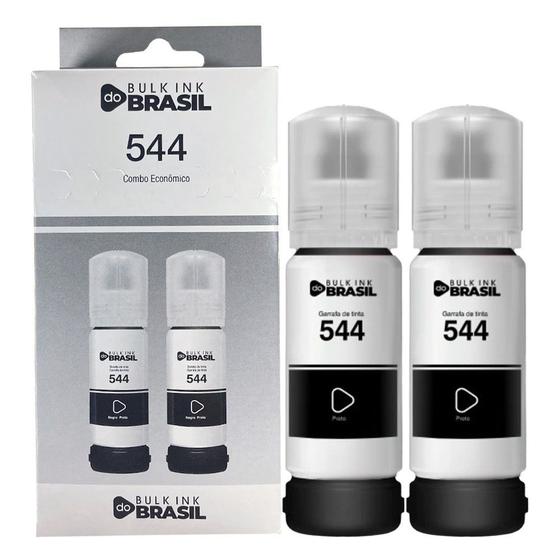 Imagem de 02 Garrafas de Tinta T544 t544120-2p compativel Epson Preto para impressora Tank L5590