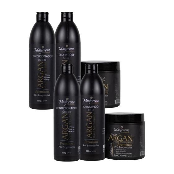 Imagem de 02 Kits Pós Progressiva Óleo De Argan Premium Maycrene