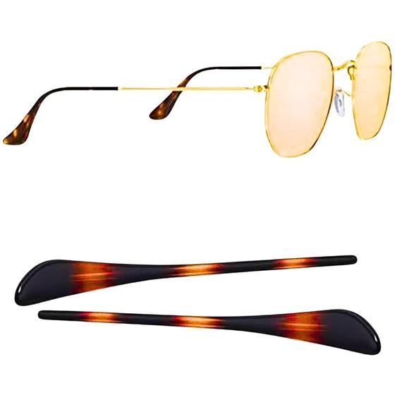 Imagem de 02 Par Ponteira Compatível com Óculos Ray Ban Rb Ponta Haste Perna Aviador Sol peça reposição solar lente Conserto Armação Masculina Feminina Grau