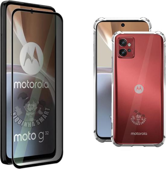 Imagem de 02 Películas 3D Privacidade + Case Capinha Motorola Moto G32