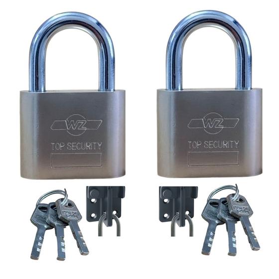 Imagem de 02 X Cadeados Pequeno 40mm Chave Atomica Codificada Anticopia Antimicha WZ