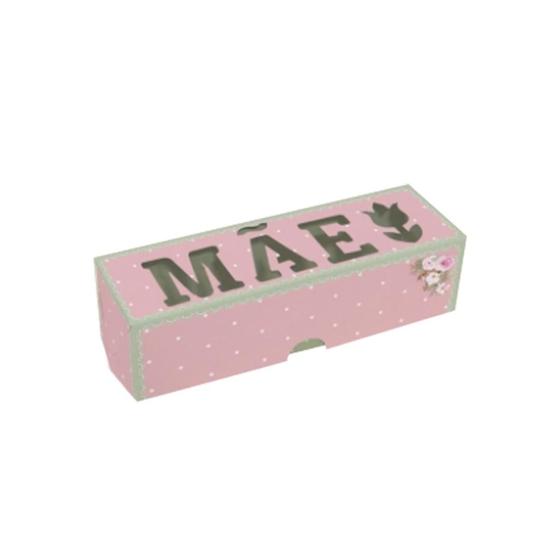 Imagem de 03 Caixas Retangular Para 4 Doces Com Visor Amor De Mãe Decora Doces