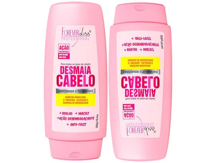 Imagem de 03 Condicionador Desmaia Cabelo Forever Liss Hidratante 300g