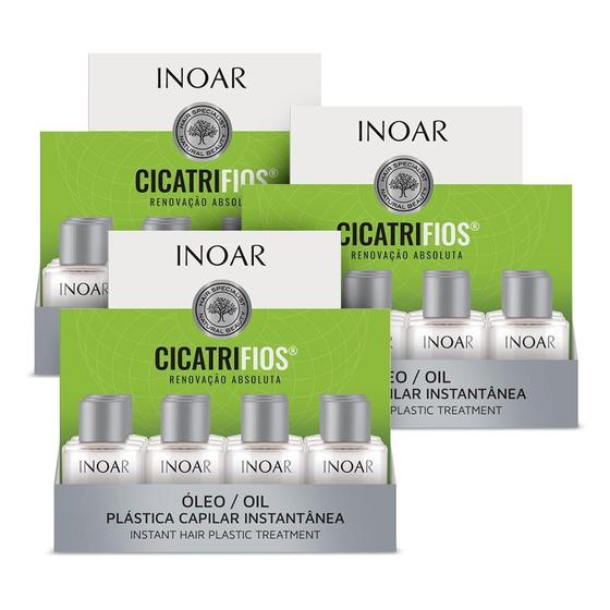 Imagem de 03 Display Óleo Inoar Cicatrifios Renovação 12 Unidades 7Ml